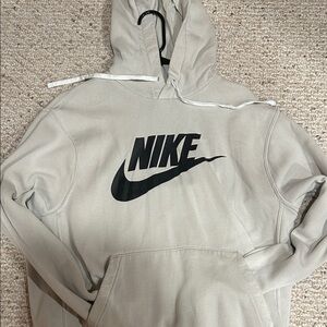 Nike Light Gray Hoodie with Black Logo